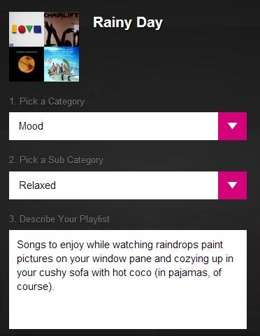 tunigo-publish playlist