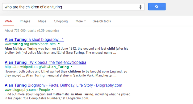who are the children of alan turing