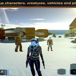 Star Wars: Knights of the Old Republic character on a beach.
