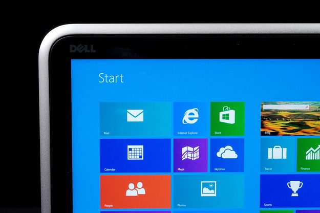 Dell XPS 12 front screen top corner