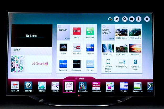 LG 55LA8600 LED TV front on