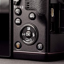 Olympus PEN E P5 bottom rear controls macro