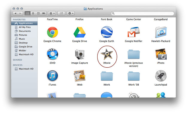 iMovie in Folder