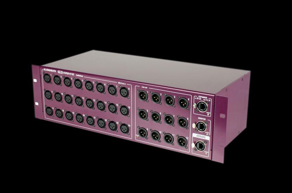 Pro sound with iPads Allen and Heath AR2412 digital snake module