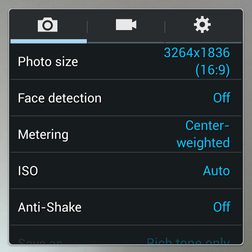 Samsung Galaxy S4 Active review screenshot photo settings
