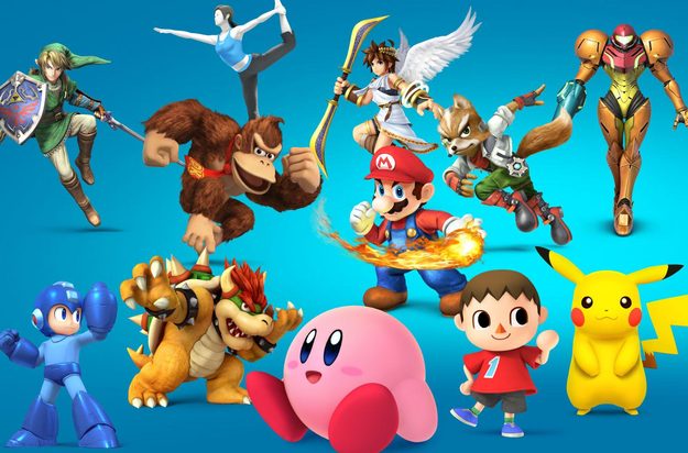 Super Smash Bros header
