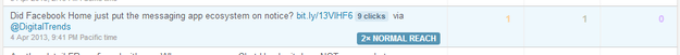 Twitter analytics reach example