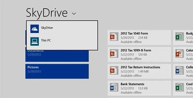 Windows 8.1 skydrive