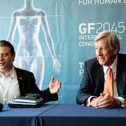 inside dmitry itskovs global future 2045 conference ge dr peter diamandis james martin