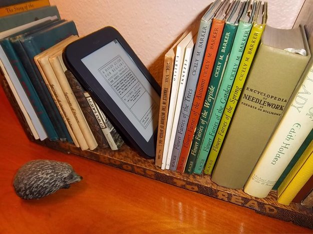 Nook on a book case