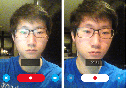 skype video messaging in action