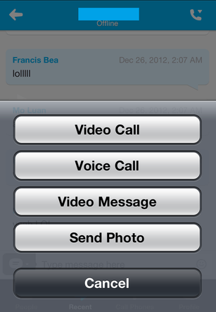 skype video messaging options