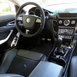 2013 Cadillac CTS V sedan interior front back view