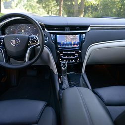 2013 Cadillac XTS interior front rear view
