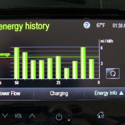 2014 Chevy Spark EV first drive tech energy history screen