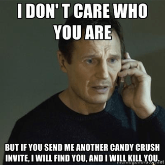 candy crush invite