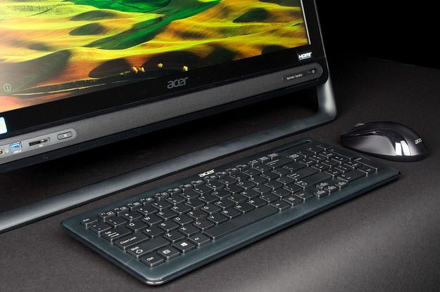 Acer Aspire Z3 605 Series AIO keyboard mouse angle