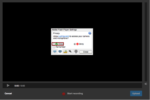 Allow Camera and Microphone Access