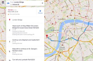 Google Maps 2.0 comes to iOS screenshot driving directions