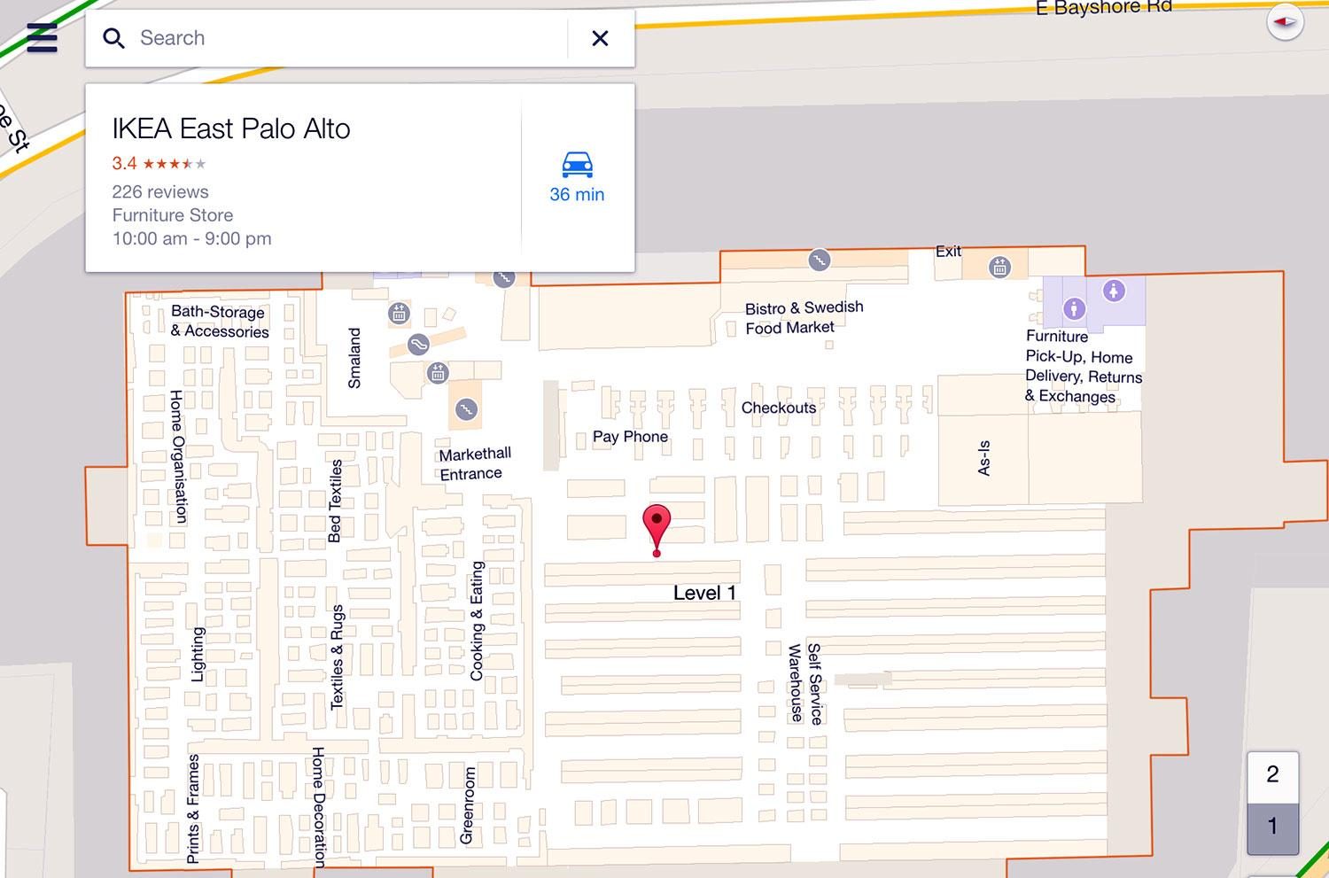 Google Maps 2.0 comes to iOS screenshot indoor map
