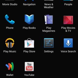 Samsung Galaxy S4 googl edition screenshot app grid