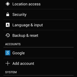 Samsung Galaxy S4 screenshot settings