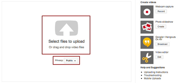 Upload your YouTube video