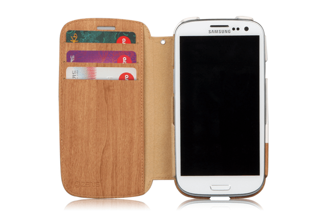 Zenus Galaxy S3 Masstige Oak Wood Block Diary Case