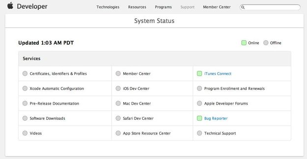 apple system status