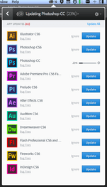 A glance at the Creative Cloud suite of apps.