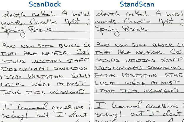StandScan vs ScanDock - notebook page