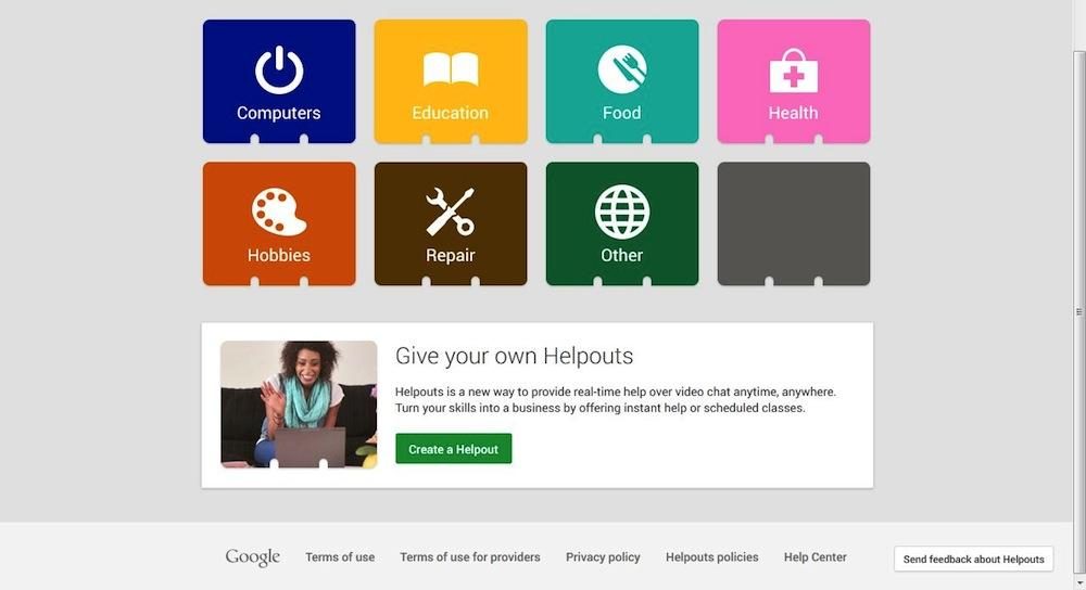 google testing helpouts