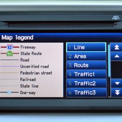 2013 Honda Fit EV tech Honda Satellite_Linked Navigation System map legend