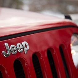 2014 Jeep Wrangler Unlimited Sport emblem macro