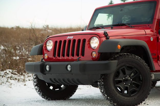 2014 Jeep Wrangler Unlimited Sport front macro