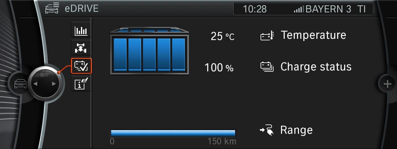 BMW Active E tech eDRIVE battery full charge