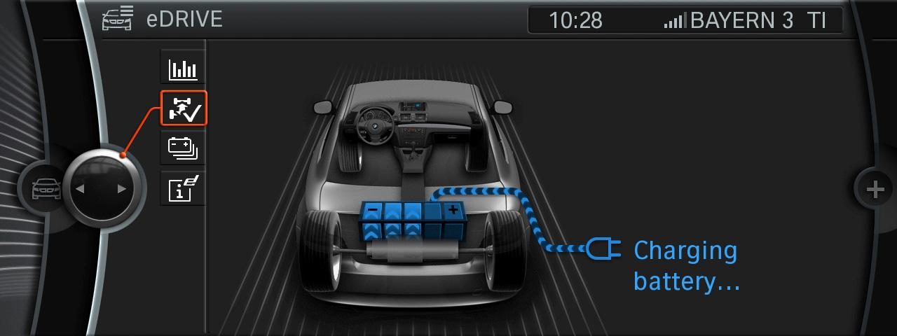 BMW Active E tech eDRIVE charging battery