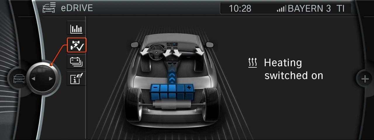 BMW Active E tech eDRIVE heating