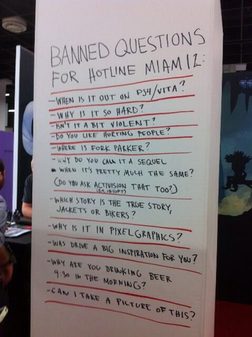 Hotline Miami 2 banned questions