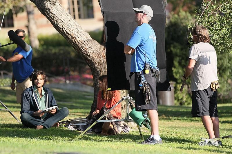 Jobs director Joshua Michael Stern filming