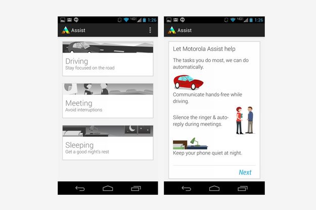Motorola Moto X screenshot assist