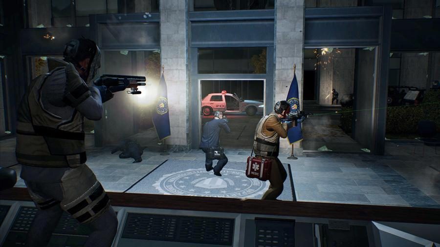 payday 2 review screenshot office lobby