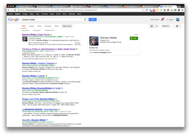 google search results for brandon widder query