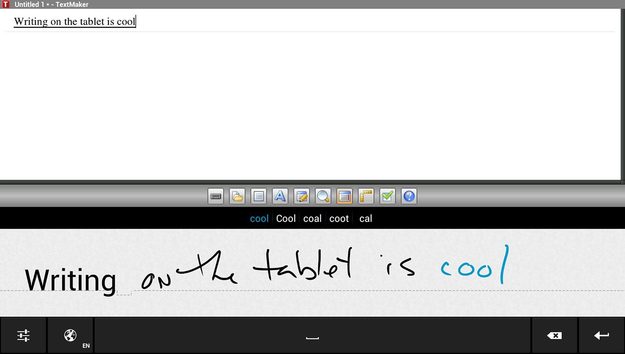 Toshiba ExciteWrite screenshot