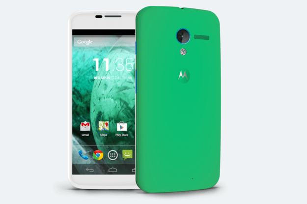 Moto Maker Moto X Spearmint with blue