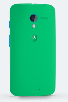Moto X in Spearmint green