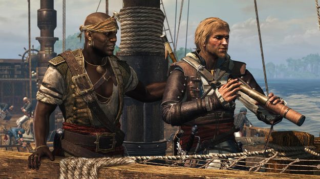 Assassins Creed 4 Black Flag Caribbean Sea Adewale And Spyglass