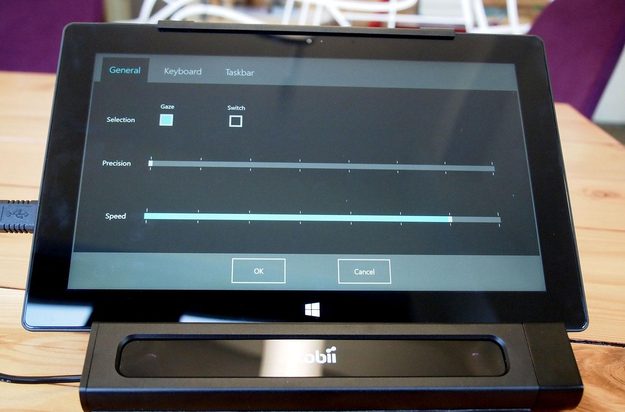 Tobii EyeMobile Eye Control precision controls