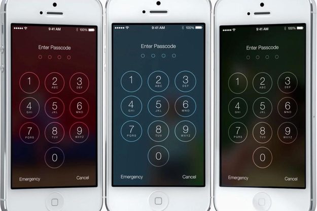 iOS 7 passcode lockscreen