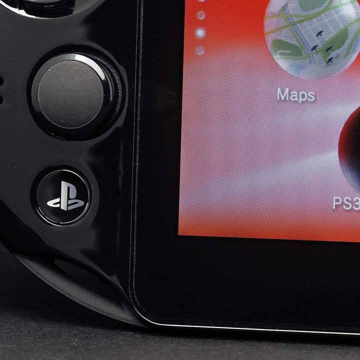 Sony PlayStation Vita Slim review bottom left buttons macro